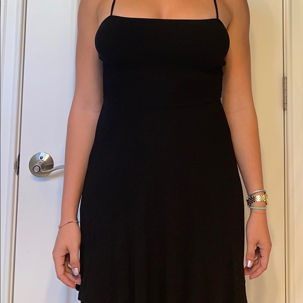 Aqua black spaghetti strap dress in a size medium.